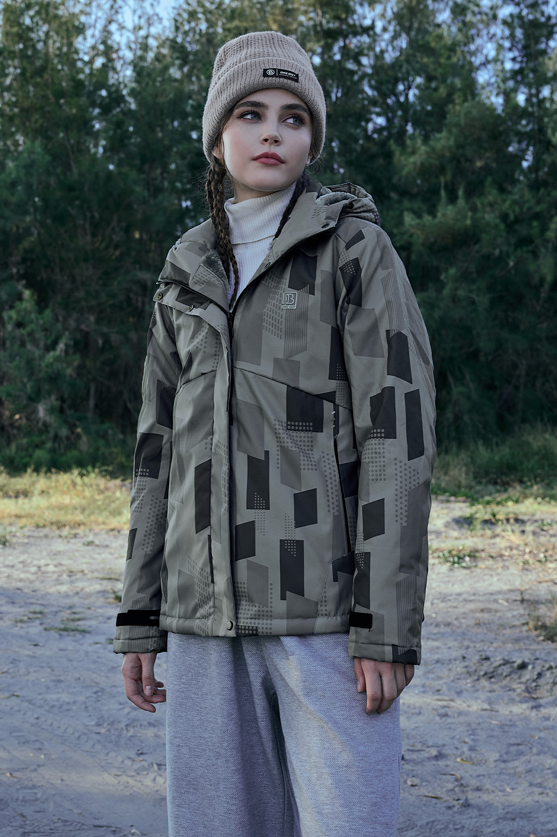Heat-Retaining Waterproof Polar Fleece Outdoor Jacket for Women