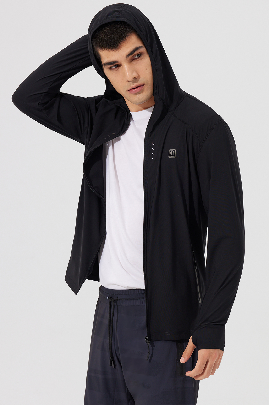 เสื้อแจ็คเก็ตระบายอากาศป้องกันแสงแดด Ice-Tech UPF50+ สำหรับผู้ชาย